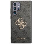 Guess GUHCS24L4GMGGR S24 Ultra S928 black hardcase 4G Big Metal Logo - imagine 3