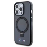 Case BMW BMHMP15LURSK iPhone 15 Pro 6.1" black hardcase Ring Stand M Collection MagSafe - imagine 2