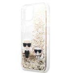 Karl Lagerfeld KLHCP13MGKCD iPhone 13 / 14 / 15 6,1" gold hardcase Liquid Glitter Karl&Choupette - imagine 6