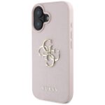 Case Guess Grained Big 4G Logo Small Classic Logo for iPhone 16 pink - imagine 2