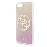 Guess GUHCI8PCUGLPGG iPhone 7/8/SE 2020/ SE 2022 gold pink hard case Glitter Gradient 4 - imagine 3