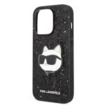Karl Lagerfeld KLHCP14LG2CPK iPhone 14 Pro 6,1" black hardcase Glitter Choupette Patch - imagine 6