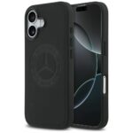 Mercedes Leather Vintage Logo MagSafe Case for iPhone 17 Black