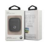 BMW M2 SALNA AirPods 1/2 cover navy Genuine Leather Silver Logo - imagine 3