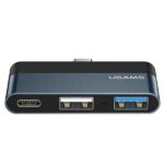 USAMS HUB Adapter USB 2.0/USB 3.0/USB-C grey SJ490HUB01 (US-SJ490)