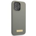 Guess GUHMP13XSPLG iPhone 13 Pro Max 6,7" grey hard case Silicone Logo Plate MagSafe - imagine 4