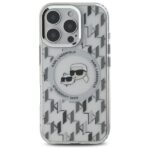 Karl Lagerfeld KLHMP16LHMCKMHT iPhone 16 Pro 6.3" transparent IML Monogram Karl&Choupet - imagine 3
