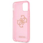 Guess GUHCP12LPCUGL4GPI iPhone 12 Pro Max 6,7" pink hard case Glitter 4G Big Logo - imagine 7