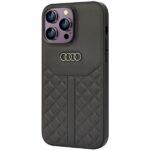 Audi Genuine Leather iPhone 14 Pro Max 6.7" black hardcase AU-TPUPCIP14PM-Q8/D1-BK - imagine 3