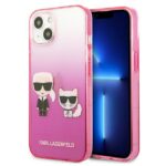 Karl Lagerfeld KLHCP13MTGKCP iPhone 13 / 14 / 15 6,1" hardcase pink Gradient Ikonik Karl & Choupette