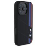 BMW BMHMP16L23SCUK iPhone 16 Pro 6.3" black hardcase Silicone Cut Tricolor Lines MagSafe - imagine 4