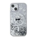 Karl Lagerfeld KLHMP13MLGCHSGH iPhone13 6.1" hardcase transparent Liquid Glitter Choupette Head Mags - imagine 3
