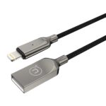USAMS Power-off U-Sun Lightning Cable black 1.9m IPYSUSB201 (US-SJ170) - imagine 2