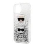 Karl Lagerfeld KLHCN65KCGLSL iPhone 11 Pro Max hardcase silver Glitter Karl&Choupette - imagine 5