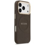Case Guess Peony Hot Stamp MagSafe for iPhone 17 Pro brown - imagine 4