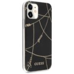 Guess GUHCP12SPCUCHBK iPhone 12 mini 5,4" black hardcase Gold Chain Collection - imagine 4