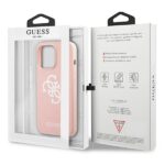 Guess GUHCP13LLS4GWPI iPhone 13 Pro / 13 6,1" pink hard case Silicone 4G Logo - imagine 8