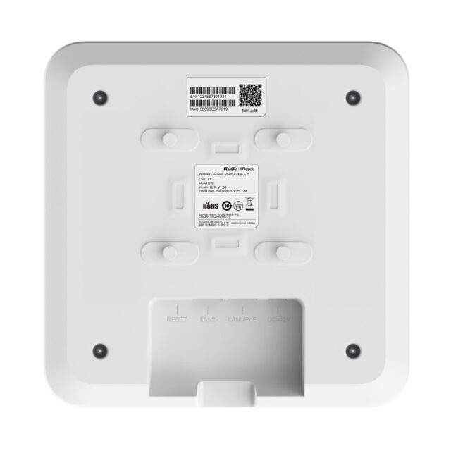 Ruijie Reyee RG-RAP2260(E) | Access point | Wi-Fi 6 AX3200, 1x RJ45 1000Mb/s, 1x RJ45 2.5Gb/s, 120 clients, ceiling mounted - imagine 5
