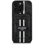 Case Guess 4G Stripes with wallet Magsafe for iPhone 16 Pro Max black - imagine 2