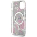 Guess GUHMP14SHCFWSA iPhone 14 / 15 / 13 6.1" khaki hardcase Flower MagSafe - imagine 7