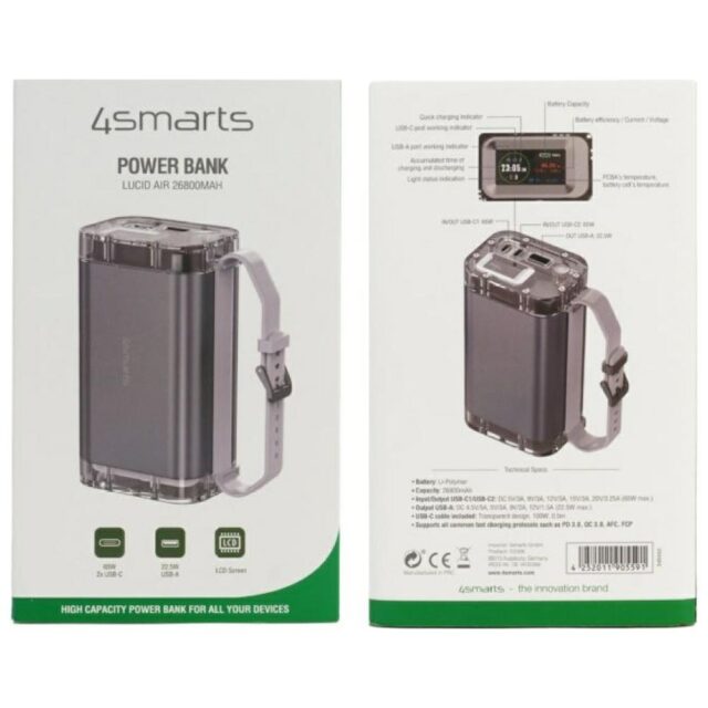 Powerbank 4smarts Lucid Air 26800mAh 65W szary - imagine 4