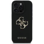 Case Guess Grained Big 4G Logo Small Classic Logo for iPhone 16 Pro black - imagine 3