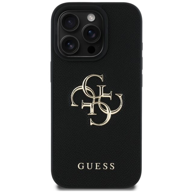 Case Guess Grained Big 4G Logo Small Classic Logo for iPhone 16 Pro black - imagine 3
