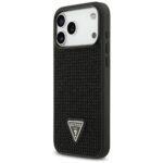Case Guess Rhinestone Triangle Logo for iPhone 17 Pro Max black - imagine 2