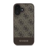 Guess GUHCP16SG4GLBR iPhone 16 6.1" brown hardcase 4G Bottom Stripe - imagine 3