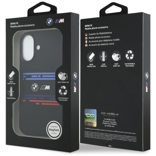 BMW M Silicon Horizontal Line MagSafe Case for iPhone 17 Black - imagine 8