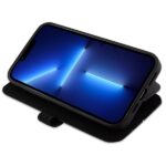 BMW BMBKP15X22RVSK iPhone 15 Pro Max 6.7" black bookcase Leather Stamp Blue Lines - imagine 6