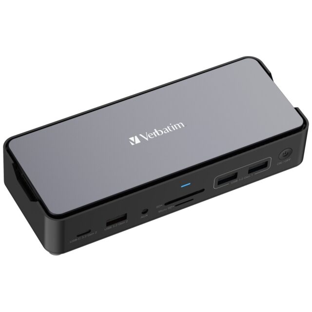 Adapter Verbatim docking station USB-C Pro 15in1 2xHDMI/1xRJ45/4xUSB-A/3xUSB-C/1xSD/1xmicroSD/1xAudi - imagine 3