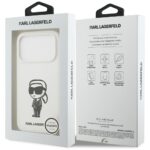 Case Karl Lagerfeld Silicone Karl Sketch & Logo MagSafe for iPhone 17 Pro white - imagine 8