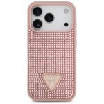 Case Guess Rhinestone Triangle Logo for iPhone 17 Pro pink - imagine 3