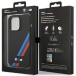BMW BMHCP14L22SOTK case iPhone 14 Pro 6.1" black Silicone Slanted Sttripes - imagine 8
