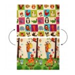 Reversible Educational Play Mat Extralink, 150x200x1 cm Foldable Animals + Carry Bag - imagine 3