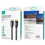 USAMS Kabel HDMI - HDMI 2.1 U67 3m 8Kczarny/black Ultra HD SJ498HD01 (US-SJ498) - imagine 9