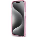 Guess GUHMP15XHRSGSP iPhone 15 Pro Max 6.7" pink hardcase Ring Stand Script Glitter MagSafe - imagine 5