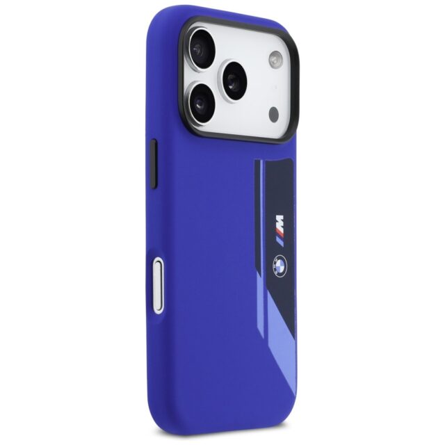Case BMW M Silicon Vertical Logo MagSafe for iPhone 17 Pro navy - imagine 4