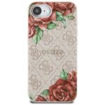 Case Guess 4G Flowers Print MagSafe for iPhone 16e pink - imagine 3