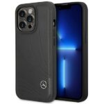 Mercedes MEHCP14X8ROLK iPhone 14 Pro Max 6.7" Black Hardcase Leather Wave Pattern