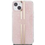 Guess GUHCP15SH4PSEGP iPhone 15 / 14 /13 6.1"pink hardcase IML 4G Gold Stripe - imagine 3