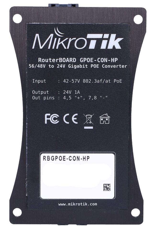 MikroTik RBGPOE-CON-HP | Voltage converter | PoE, 48V to 24V - imagine 4
