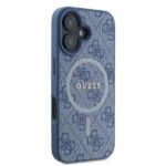 Guess GUHMP16SG4GFRB iPhone 16 6.1" blue hardcase 4G Ring Classic Logo MagSafe - imagine 4