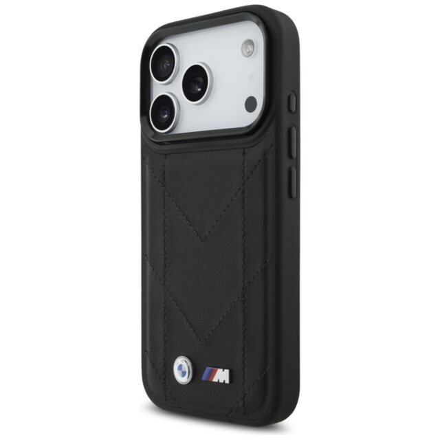 Case BMW M Quilted Logo MagSafe for  iPhone 17 Pro black - imagine 2