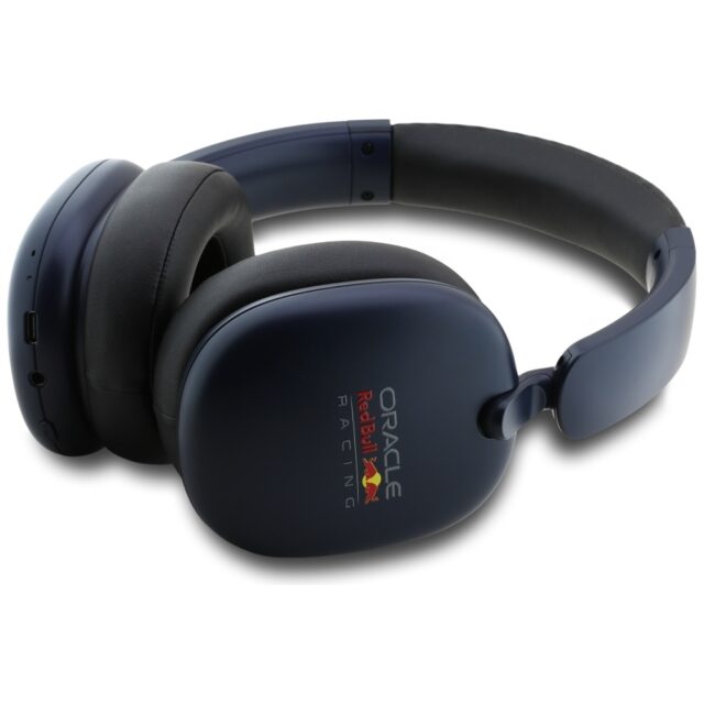 Red Bull Bluetooth Over-Ear Headphones Printed Logo Navy Blue - imagine 2