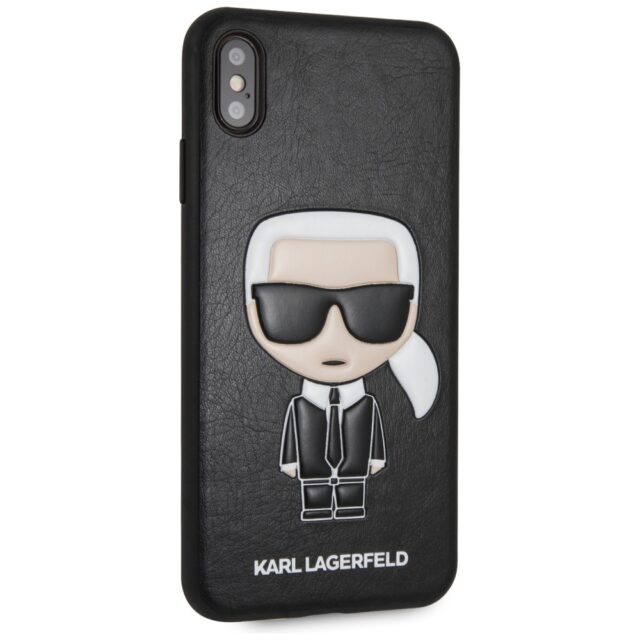Karl Lagerfeld KLHCI65IKPUBK iPhone Xs Max hardcase black Iconic Karl Embossed - imagine 5