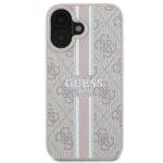 Guess GUHMP16MP4RPSP iPhone 16 Plus 6.7" pink hardcase 4G Printed Stripes MagSafe - imagine 3