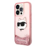 Karl Lagerfeld KLHCP14LLNCHCP iPhone 14 Pro 6,1" pink hardcase Glitter Choupette Head - imagine 2