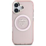 Case Guess IML Metal Mountain Logo MagSafe for iPhone 16 pink - imagine 3